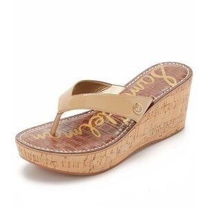 Sam Edelman Romy Wedge Sandals‎ With Tan Strap Size 10 Women